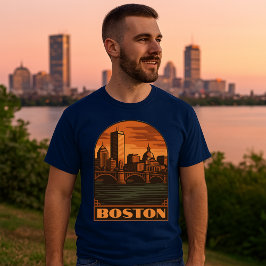 Camiseta Boston Retro Art Deco