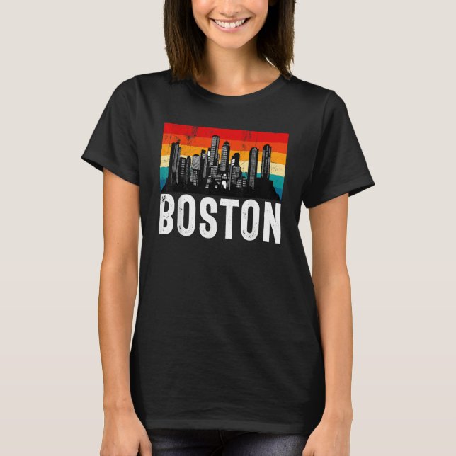 Camiseta Boston  Retro Boston  Boston Massachusetts (Anverso)