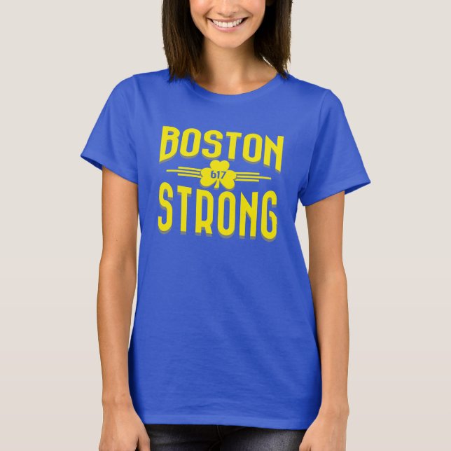 Camiseta Boston Strong Deco Shamrock (Anverso)