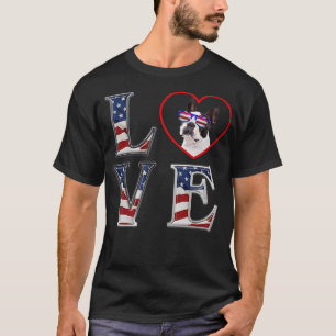 Camiseta Boston Terrier 4 de julio Día de los Caídos Vetera