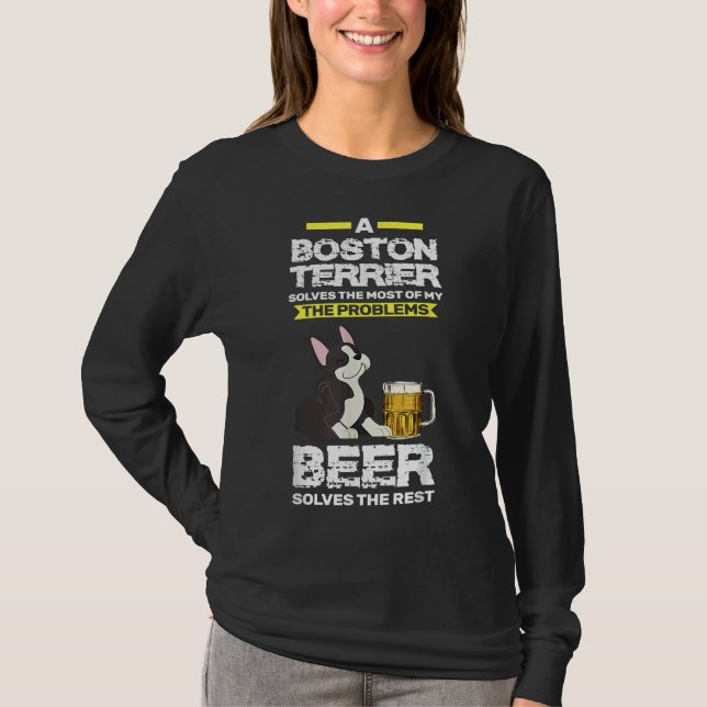 Camiseta Boston Terrier Amp Beer Boston Terrier (Anverso)