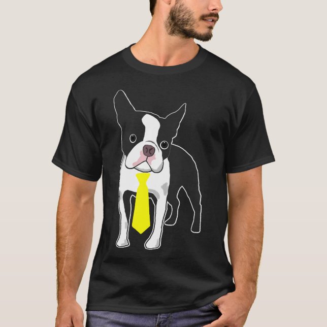 Camiseta Boston Terrier And Yellow Tie (Anverso)