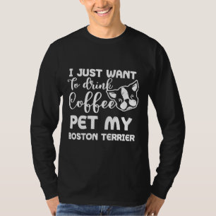 Camiseta Boston Terrier Bebe Café Y Mascota Mi Perro