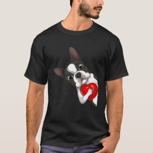 Camiseta Boston Terrier Bostie Perro Niñas Mujeres Chicas S