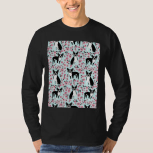 Camiseta Boston Terrier Cherry Blossom Spring Dog Breed Pet