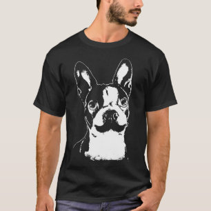 Camiseta Boston Terrier con bigote