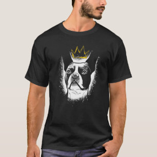 Camiseta Boston Terrier con corona
