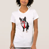 Boston Terrier con el taco rojo y el bigote 2