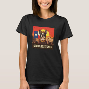 Camiseta Boston Terrier Dios Bendiga Texas