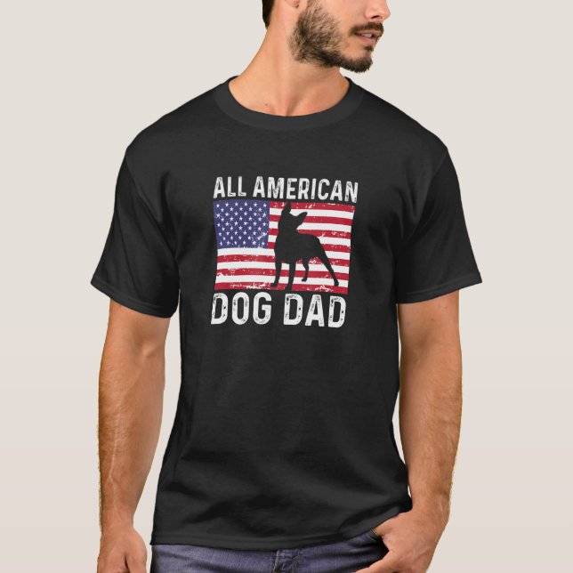Camiseta Boston Terrier Distressed Patriotic All American U (Anverso)