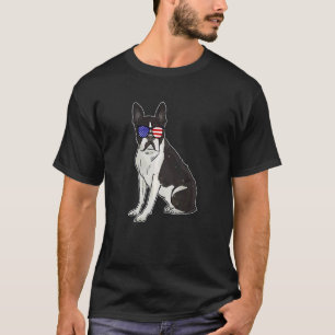 Camiseta Boston Terrier Dog 4 De Julio Bandera Estadouniden