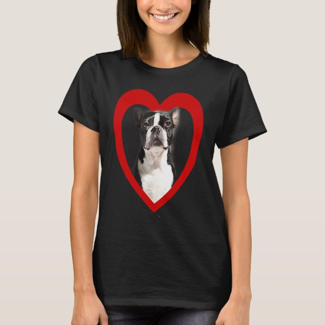 Camiseta Boston Terrier  Dog Heart   Terrier  Boston Terrie (Anverso)