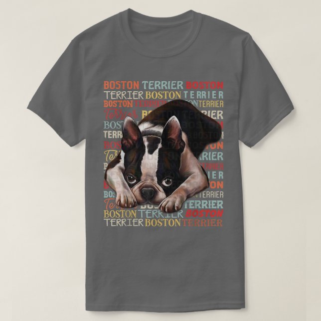 Camiseta Boston Terrier Dog Lover Boston Terrier Bostie Gif (Diseño del anverso)