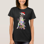 Camiseta Boston Terrier dog Santa Christmas Tree Lights Xma<br><div class="desc">Perro de Boston Terrier Santa Árbol de Navidad enciende perro de niños de Navidad</div>