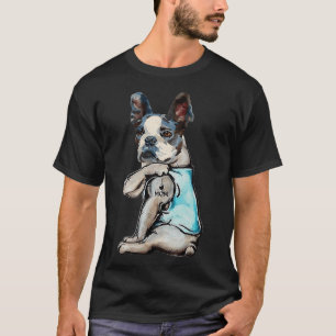 Camiseta Boston Terrier Dog Tattoo Amo el Día de la Madre