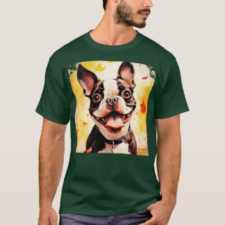 Camiseta Boston Terrier En Caída