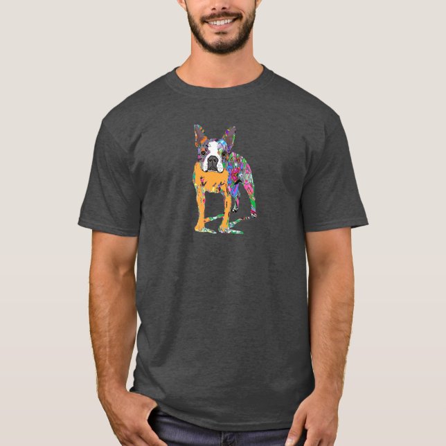 Camiseta Boston Terrier en graffiti (Anverso)