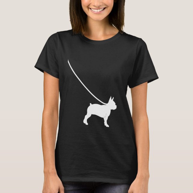 Camiseta Boston Terrier en un perro de plomo Bostie a Mamá  (Anverso)