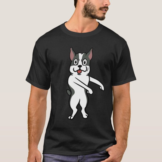 Camiseta Boston Terrier Floss Dance Move Flossing (Anverso)