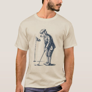 Camiseta Boston Terrier Golf Vintage Perro Golfista Boston 
