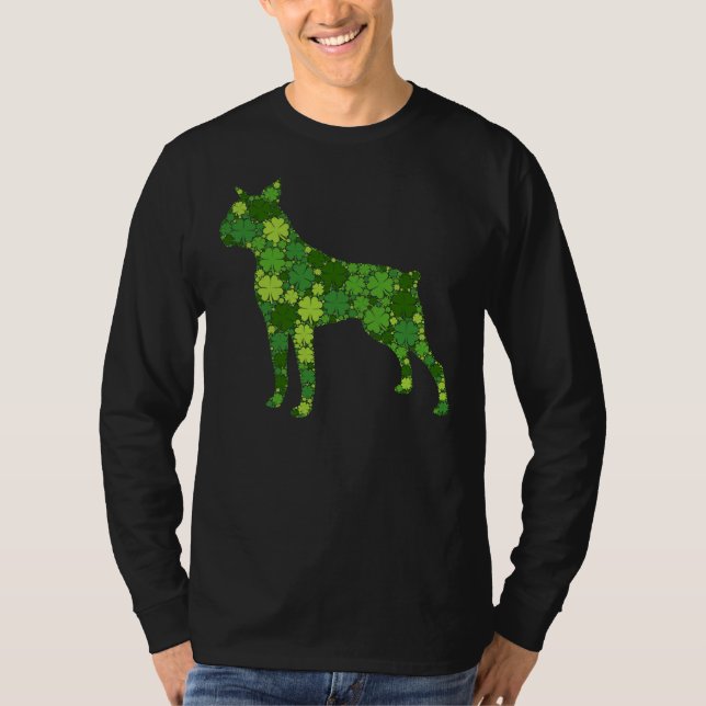 Camiseta Boston Terrier Green Shamrock C St Patricks (Anverso)