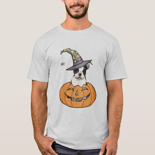 Camiseta Boston Terrier Halloween (Anverso)