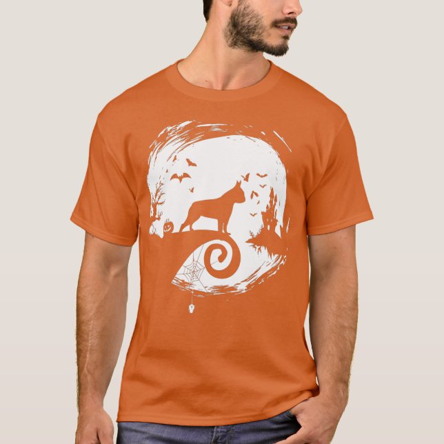 Camiseta Boston Terrier Halloween Costume Bostie Moon (Anverso)