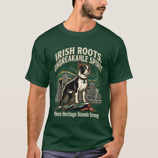Camiseta Boston Terrier Irish Heritage Pride (Anverso)