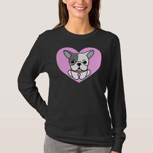 Camiseta Boston Terrier Love Heart (Anverso)