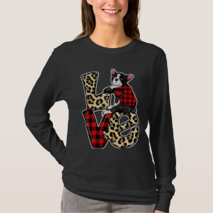 Camiseta Boston Terrier Love Leopard Happy