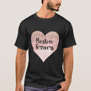 Camiseta Boston Terrier Love With Purpurina