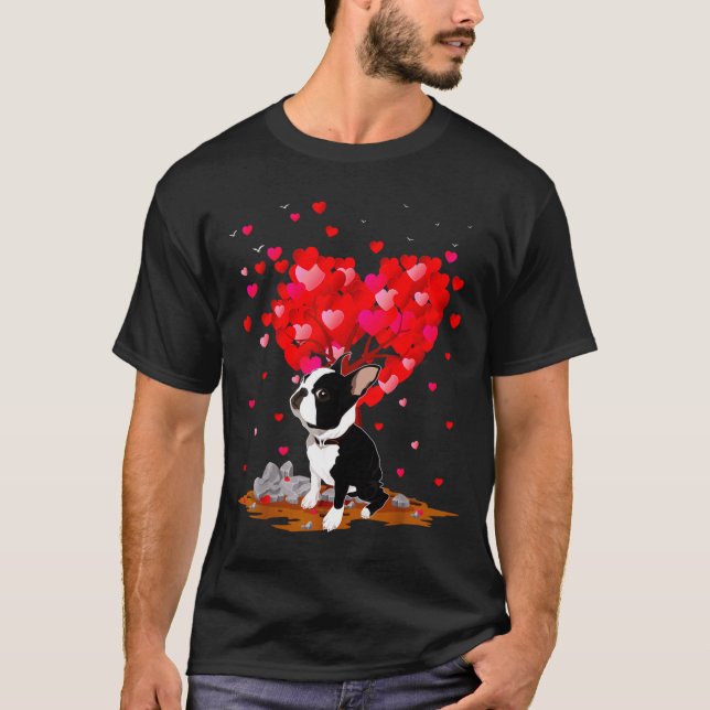 Camiseta Boston Terrier Lover Heart Shape Boston Terrier Va (Anverso)