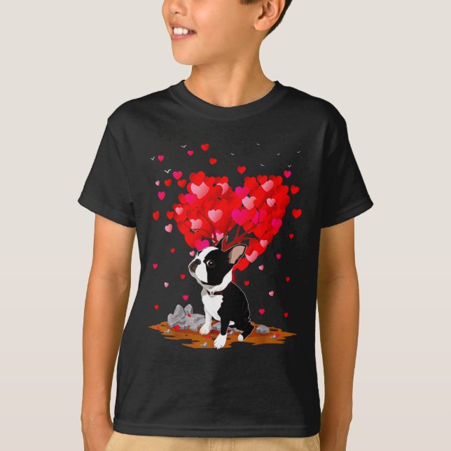 Camiseta Boston Terrier Lover Heart Shape Boston Terrier Va (Anverso)