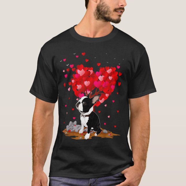 Camiseta Boston Terrier Lover Heart Shape Boston Terrier Va (Anverso)