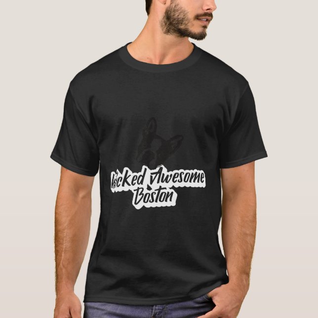 Camiseta Boston terrier malvado e impresionante Boston (Anverso)