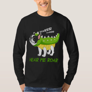 Camiseta Boston Terrier Me Escucho Roar Rex Fake Funny