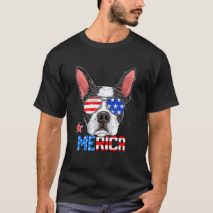 Camiseta Boston Terrier Merica 4 de julio Hombres Perro de 