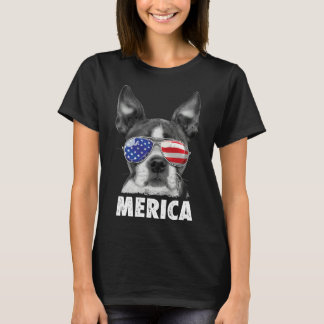 Camiseta Boston Terrier Merica 4 De Julio Para Hombres Muje