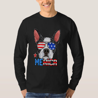 Camiseta Boston Terrier Merica 4th of July  Men Boys Dog Pu