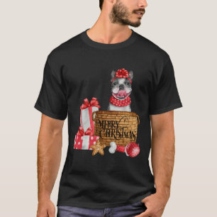 Camiseta Boston Terrier Merry Christmas