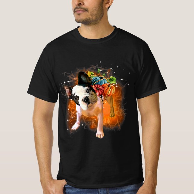 Camiseta Boston Terrier Miracle Baviera Halloween (Anverso)
