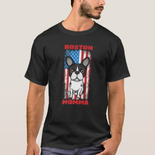 Camiseta Boston Terrier Patriótico Bandera Estadounidense B