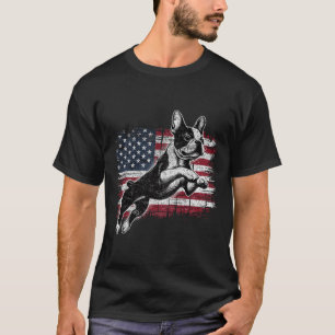 Camiseta Boston Terrier Perro Bandera Americana 4 De Julio