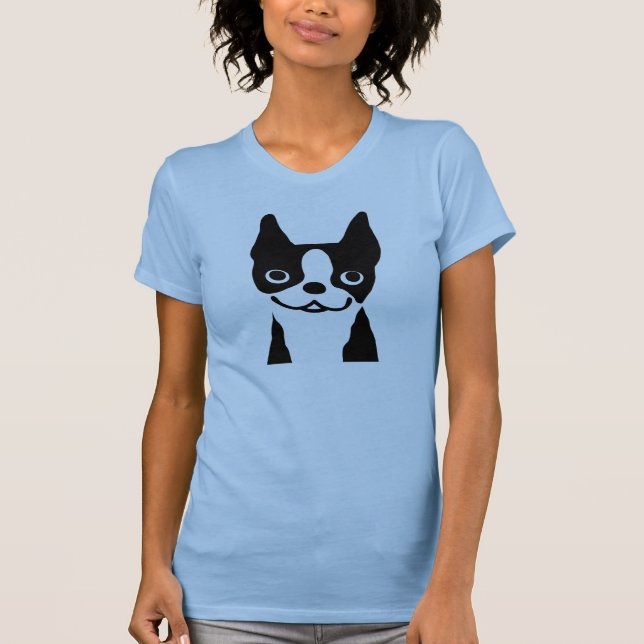 Camiseta Boston Terrier| Perro de caricatura (Anverso)