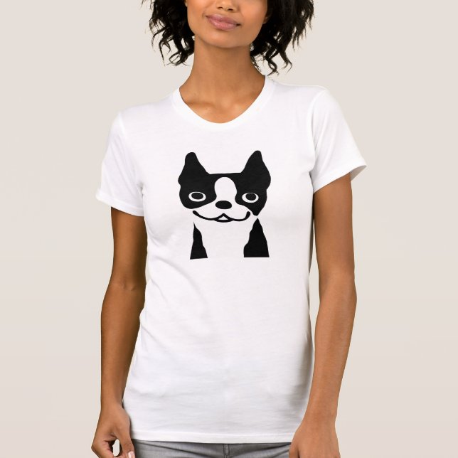 Camiseta Boston Terrier| Perro de caricatura (Anverso)