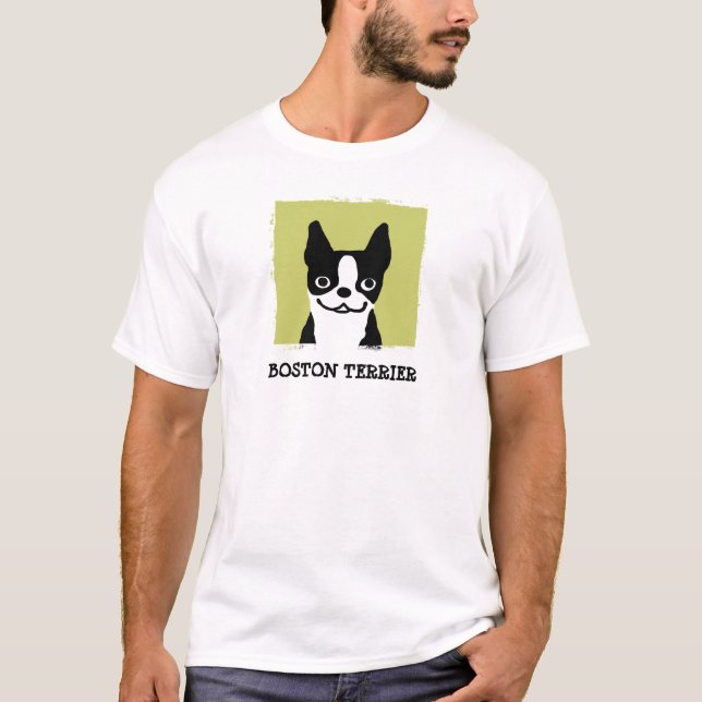 Camiseta Boston Terrier| Personalizado de cara de perro (Anverso)