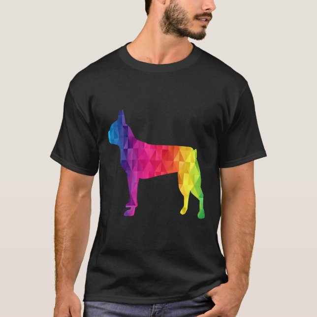 Camiseta Boston Terrier Poly Gráfica Idea divertida Mamá Pa (Anverso)