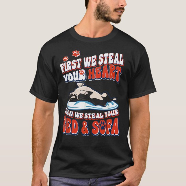 Camiseta Boston Terrier Primero Robamos tu corazón (Anverso)