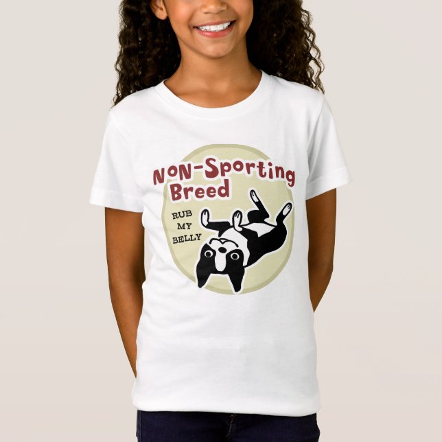 Camiseta Boston Terrier "Raza No Deportiva" (Anverso)