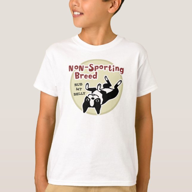 Camiseta Boston Terrier "Raza No Deportiva" (Anverso)